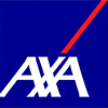 Logo de l'entreprise AXA. Client du jeu team building virtuel avec animateur PlaySquad.