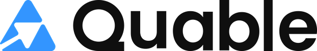 Logo de l'entreprise Quable. Client du jeu team building virtuel avec animateur PlaySquad.