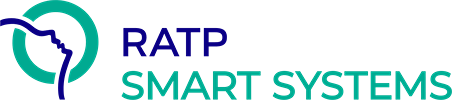 Logo de l'entreprise RATP Smart Systems. Client du jeu team building virtuel avec animateur PlaySquad.