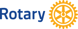 Logo de l'entreprise Rotary. Client du jeu team building à distance avec animateur PlaySquad.